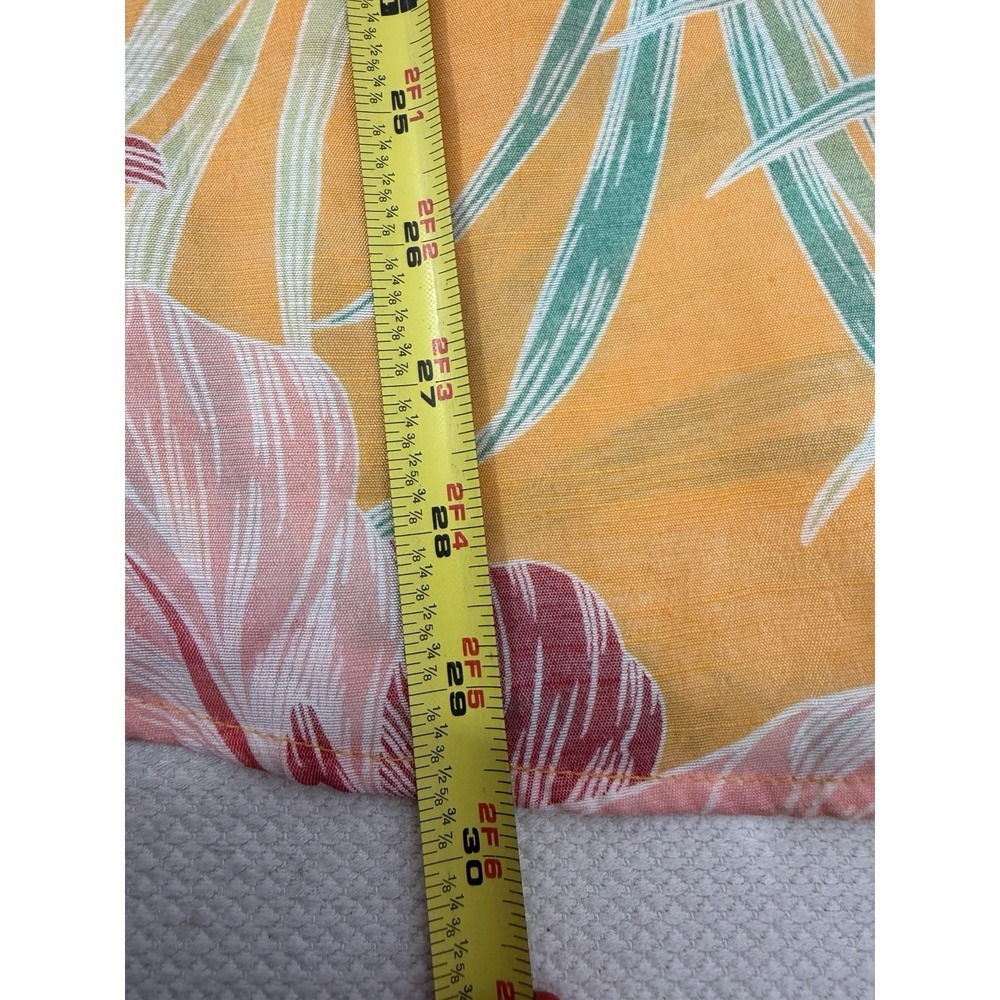 Ava & Grace 1X Floral Blouse Tropical Rayon 3/4 Sleeve Boho Orange Summer Resort - Picture 9 of 15